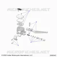 FRENO ANTERIORE, LEVER AND MASTER CYLINDER