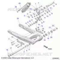 SOSPENSIONE POSTERIORE ASM., SWING ARM AND SHOCK