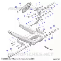 SOSPENSIONE POSTERIORE ASM., SWING ARM AND SHOCK