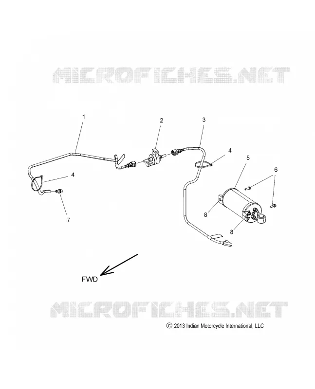 FUEL SYSTEM, EVAP SYSTEM - N15TCAAA/TRAAA ALL OPTIONS (49INDIANEVAP14)