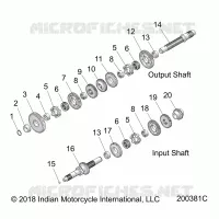TRASMISSIONE, INPUT/OUTPUT SHAFT ASM.