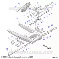 SOSPENSIONE POSTERIORE ASM., SWING ARM AND SHOCK