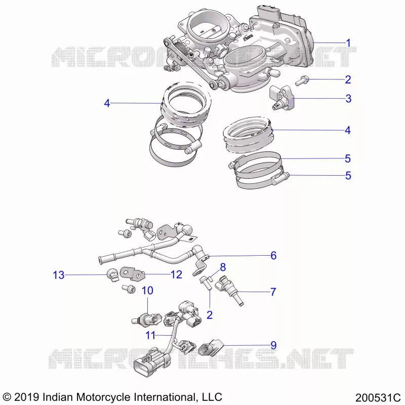 ENGINE, CORPO FARFALLATO AND FUEL RAIL