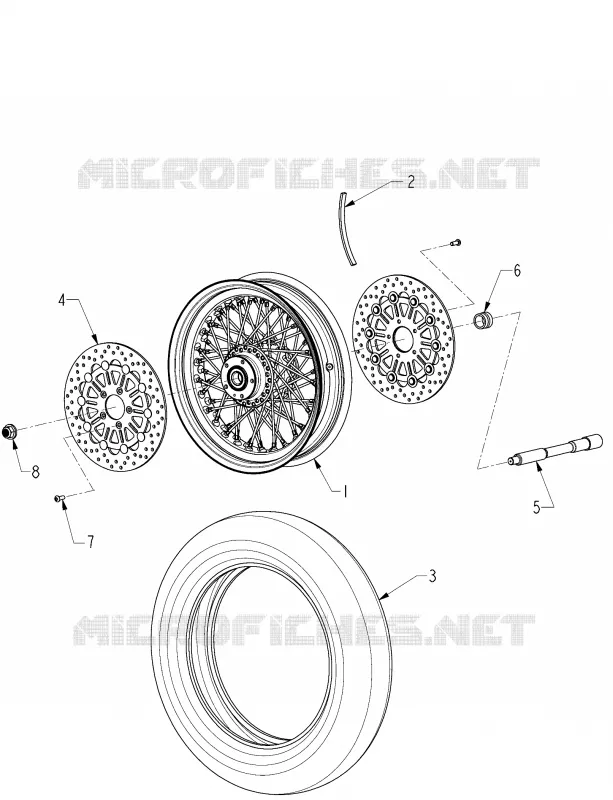 FRONT WHEEL ASSEMBLY - N121C/V/D ALL OPTIONS (INDIANWHEELFRT12CC)