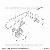 TRASMISSIONE, DRIVE SPROCKET, BELT AND GUARD