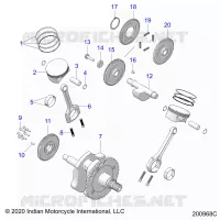 ENGINE, PISTON AND ALBERO MOTORE