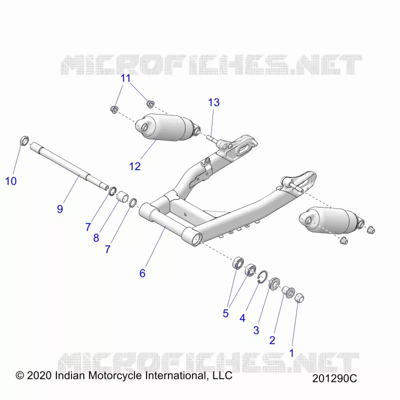 SOSPENSIONE POSTERIORE ASM., SWING ARM AND SHOCKS