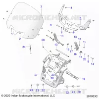 CARENATURA ASM, WINDSHIELD MOUNT