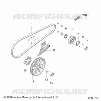 TRASMISSIONE, DRIVE SPROCKET, BELT AND GUARD
