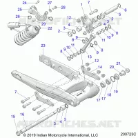 SOSPENSIONE POSTERIORE ASM., SWING ARM AND SHOCK