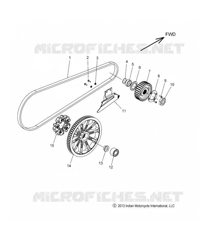 TRASMISSIONE, DRIVE SPROCKET, BELT AND GUARD