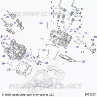 ENGINE, TESTA CILINDRO, CAMSHAFT AND VALVE ASM.