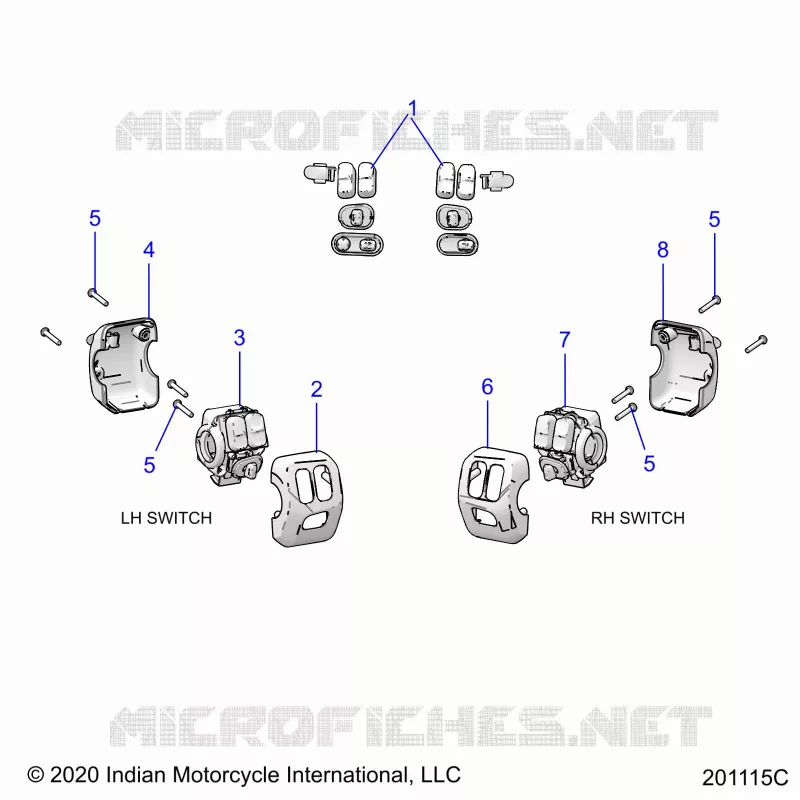 ELETTRICO, SWITCH CONTROLS, LH/RH