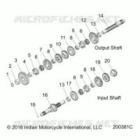 TRASMISSIONE, INPUT/OUTPUT SHAFT ASM.