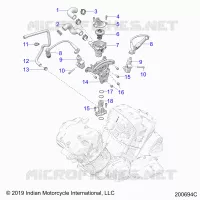 MOTORE, IGNITION, THERMOSTAT HOUSING ASM.