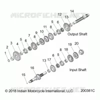 TRASMISSIONE, INPUT/OUTPUT SHAFT ASM.