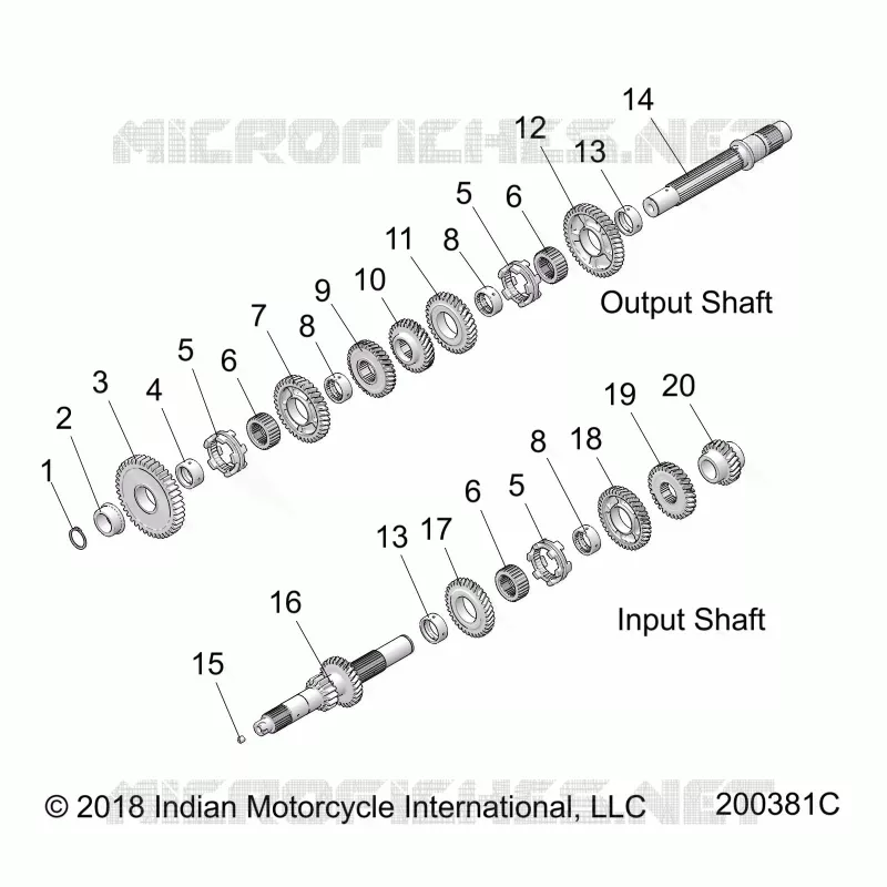 TRASMISSIONE, INPUT/OUTPUT SHAFT ASM.