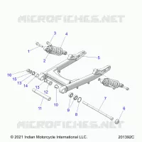 SOSPENSIONE POSTERIORE ASM., SWING ARM AND SHOCKS