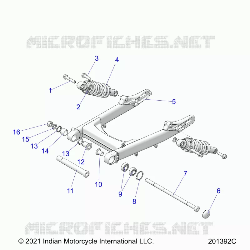 SOSPENSIONE POSTERIORE ASM., SWING ARM AND SHOCKS