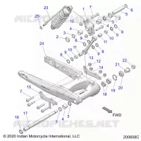 SOSPENSIONE POSTERIORE ASM., SWING ARM AND SHOCK