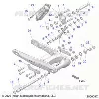SOSPENSIONE POSTERIORE ASM., SWING ARM AND SHOCK