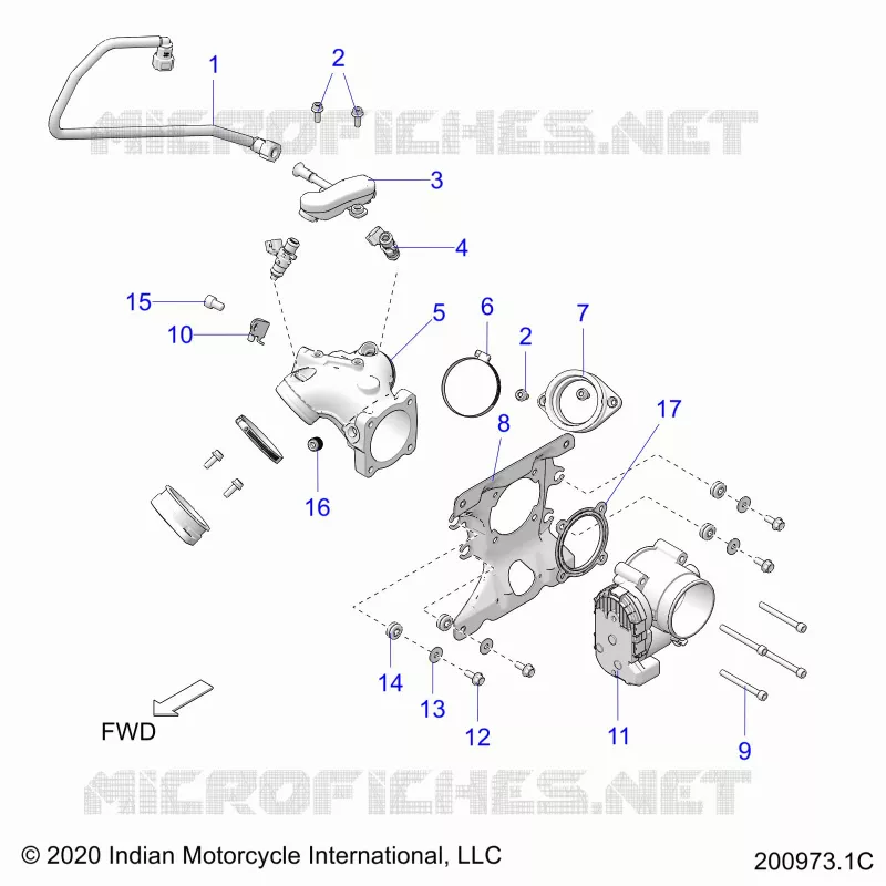 SISTEMA DI ALIMENTAZIONE CARBURANTE, FUEL CLAM SHELL/THROTTLE BODY