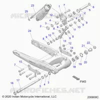 SOSPENSIONE POSTERIORE ASM., SWING ARM AND SHOCK