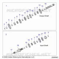 TRASMISSIONE, INPUT/OUTPUT SHAFT ASM.