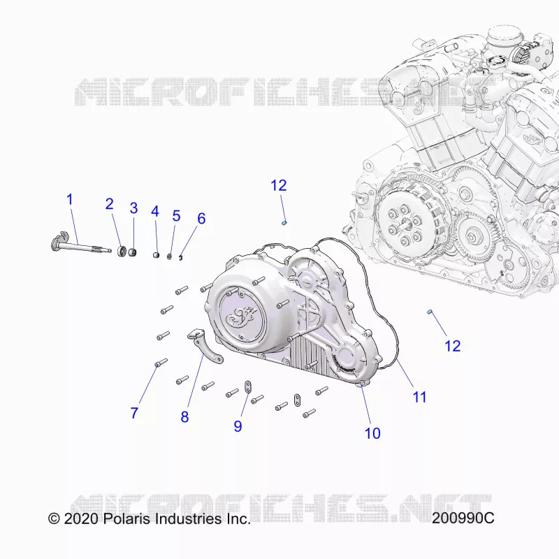 MOTORE, COVER ASM., PRIMARY DRIVE