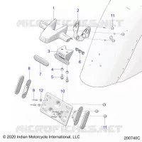 TARGA SUPPORTO/REAR LIGHT HOUSING