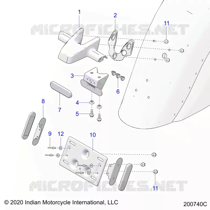 TARGA SUPPORTO/REAR LIGHT HOUSING