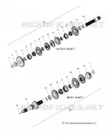 TRASMISSIONE, INPUT/OUTPUT SHAFT ASM.