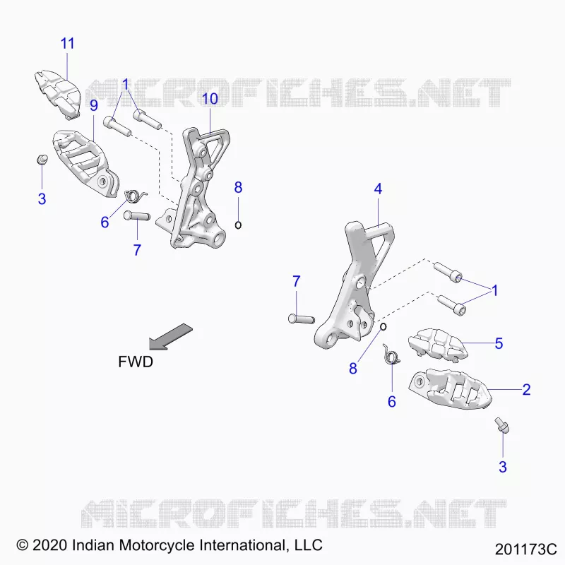 TELAIO, DRIVER FOOTPEGS