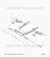 SOSPENSIONE POSTERIORE ASM., SWING ARM AND SHOCKS
