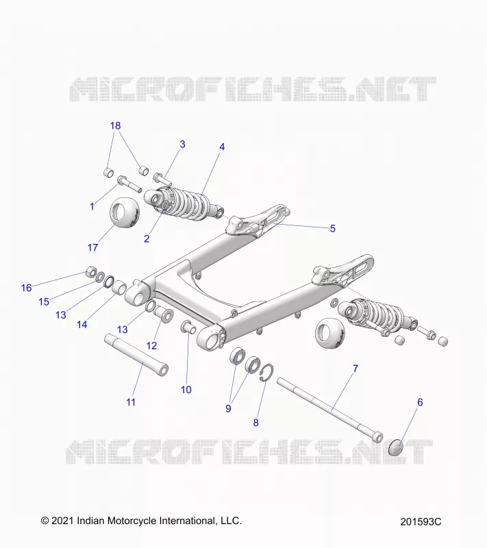 SOSPENSIONE POSTERIORE ASM., SWING ARM AND SHOCKS