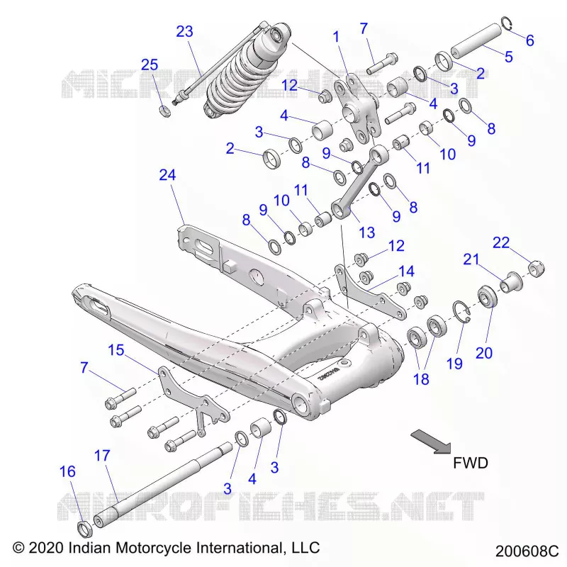 SOSPENSIONE POSTERIORE ASM., SWING ARM AND SHOCK