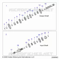 TRASMISSIONE, INPUT/OUTPUT SHAFT ASM.