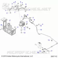 FRENOS, FRENO LINE, REAR, AND ABS MODULE ASM.