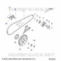 TRASMISSIONE, DRIVE SPROCKET, BELT AND GUARD