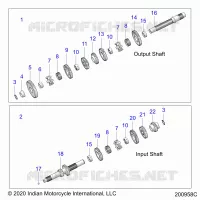 TRASMISSIONE, INPUT/OUTPUT SHAFT ASM.