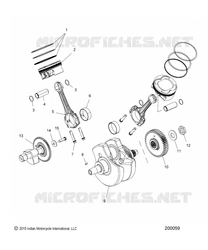 ENGINE, PISTON AND ALBERO MOTORE