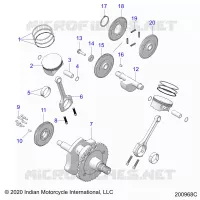 ENGINE, PISTON AND ALBERO MOTORE