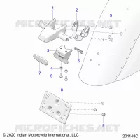 TARGA SUPPORTO/REAR LIGHT HOUSING
