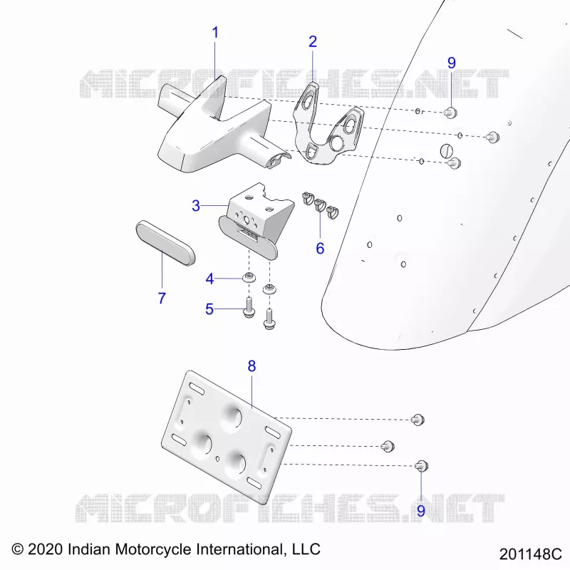TARGA SUPPORTO/REAR LIGHT HOUSING