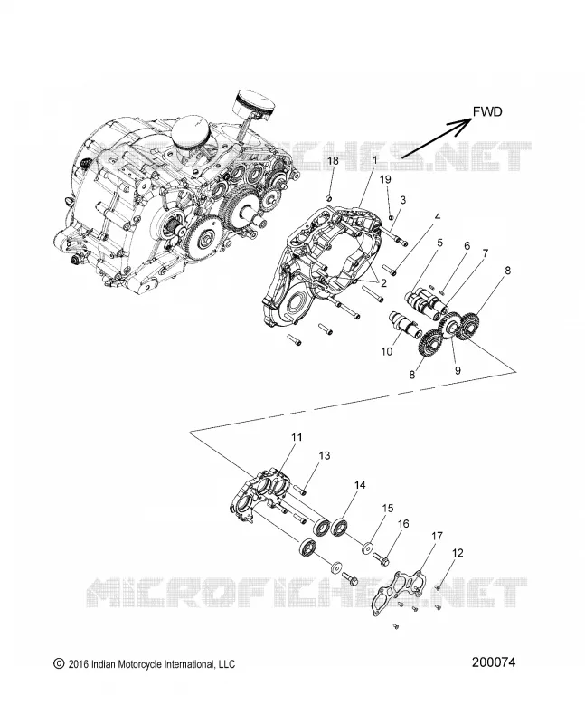 MOTORE, CAM SHAFTS AND GEARS