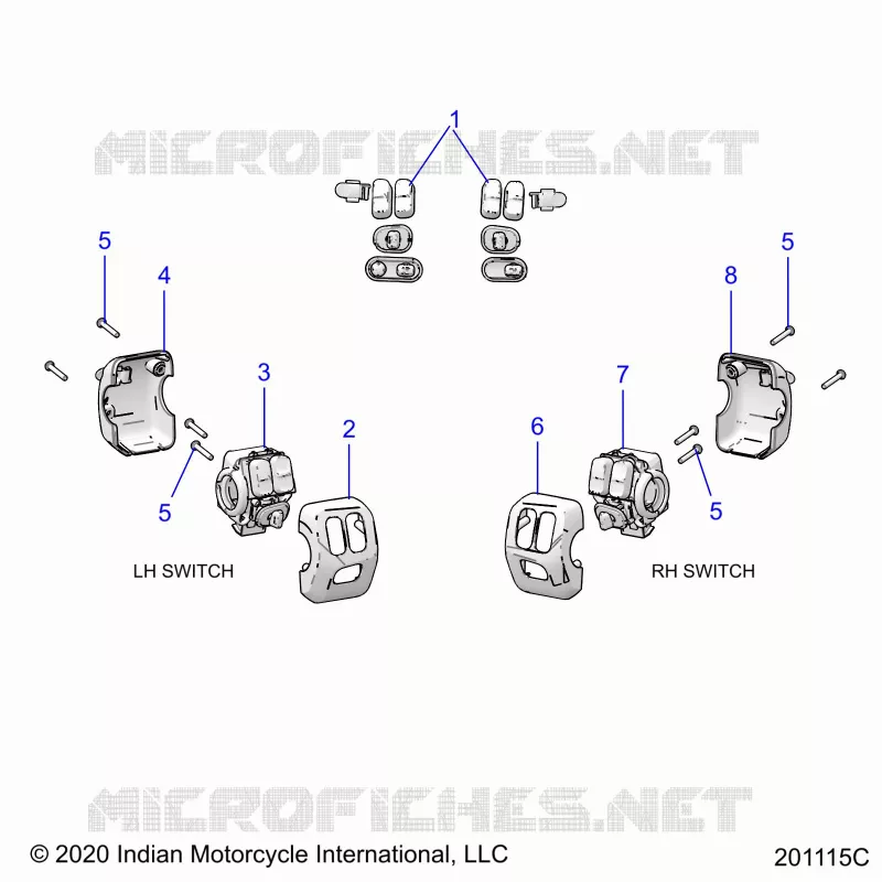 ELETTRICO, SWITCH CONTROLS, LH/RH