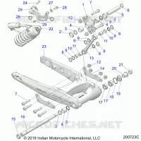 SOSPENSIONE POSTERIORE ASM., SWING ARM AND SHOCK