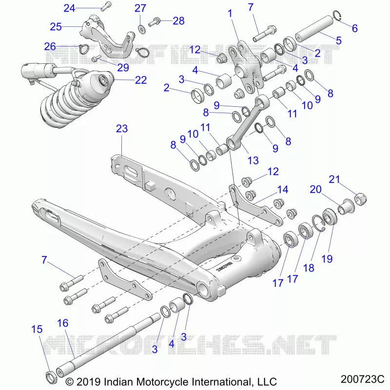 SOSPENSIONE POSTERIORE ASM., SWING ARM AND SHOCK