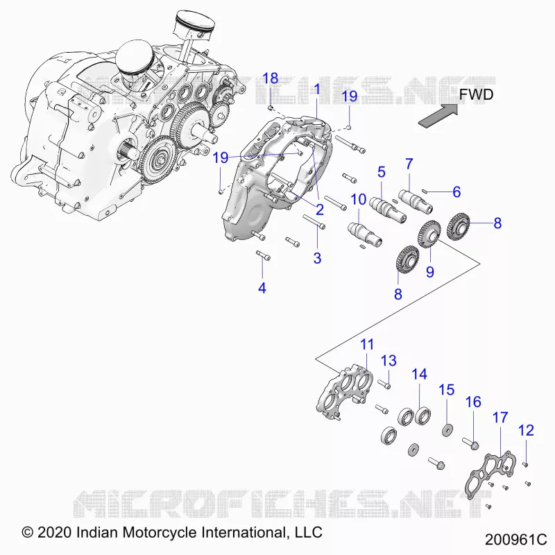 MOTORE, CAM SHAFTS AND GEARS