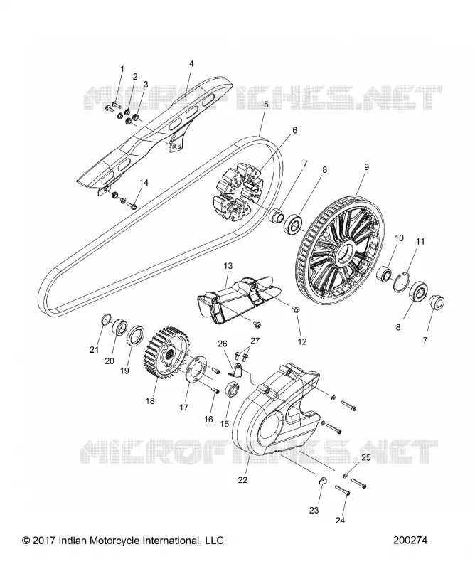 TRASMISSIONE, SPROCKETS, GUARDS AND BELT